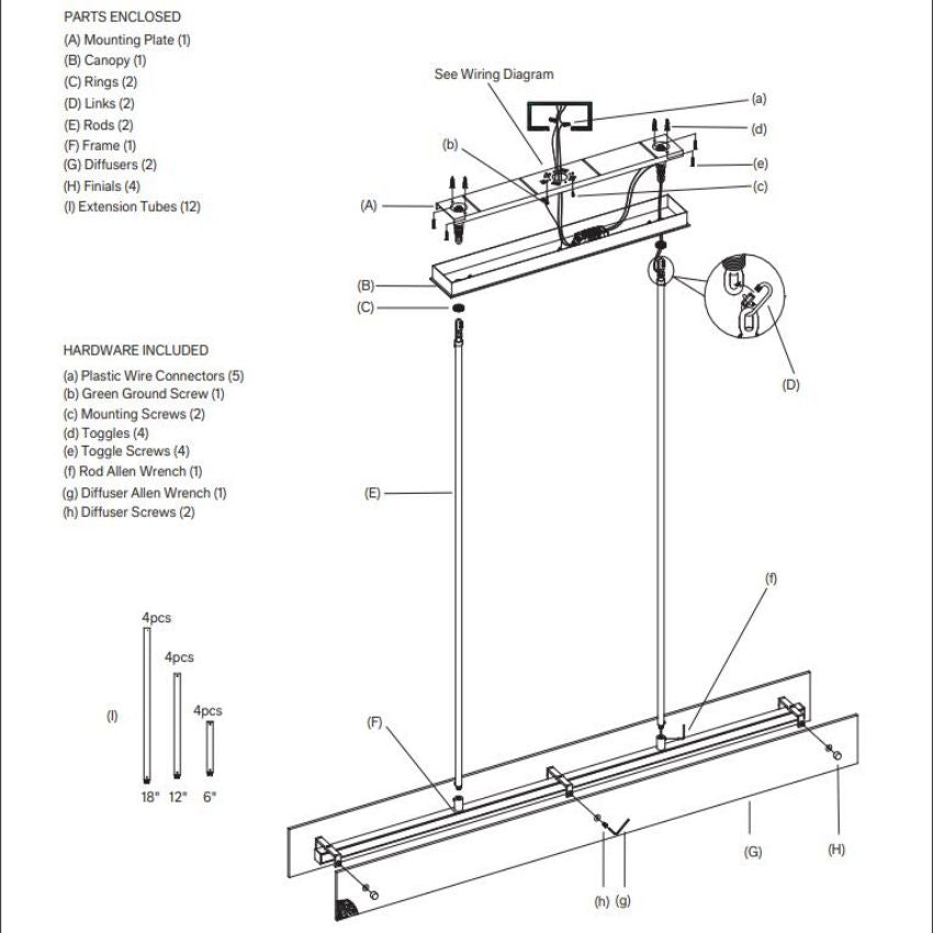 Nova Linear Chandelier 72" - Zonesus