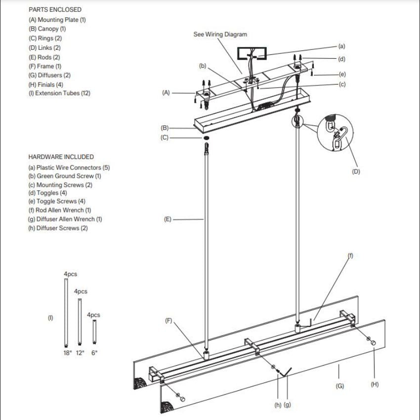 Nova Linear Chandelier 54" - Zonesus