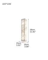 Rectangular Natural Semi-Translucent Alabaster Wall Lamp for Bath & Vanity