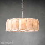 Harllow Calcite Round Chandelier 31" - Zonesus