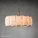 Harllow Calcite Round Chandelier 31" - Zonesus