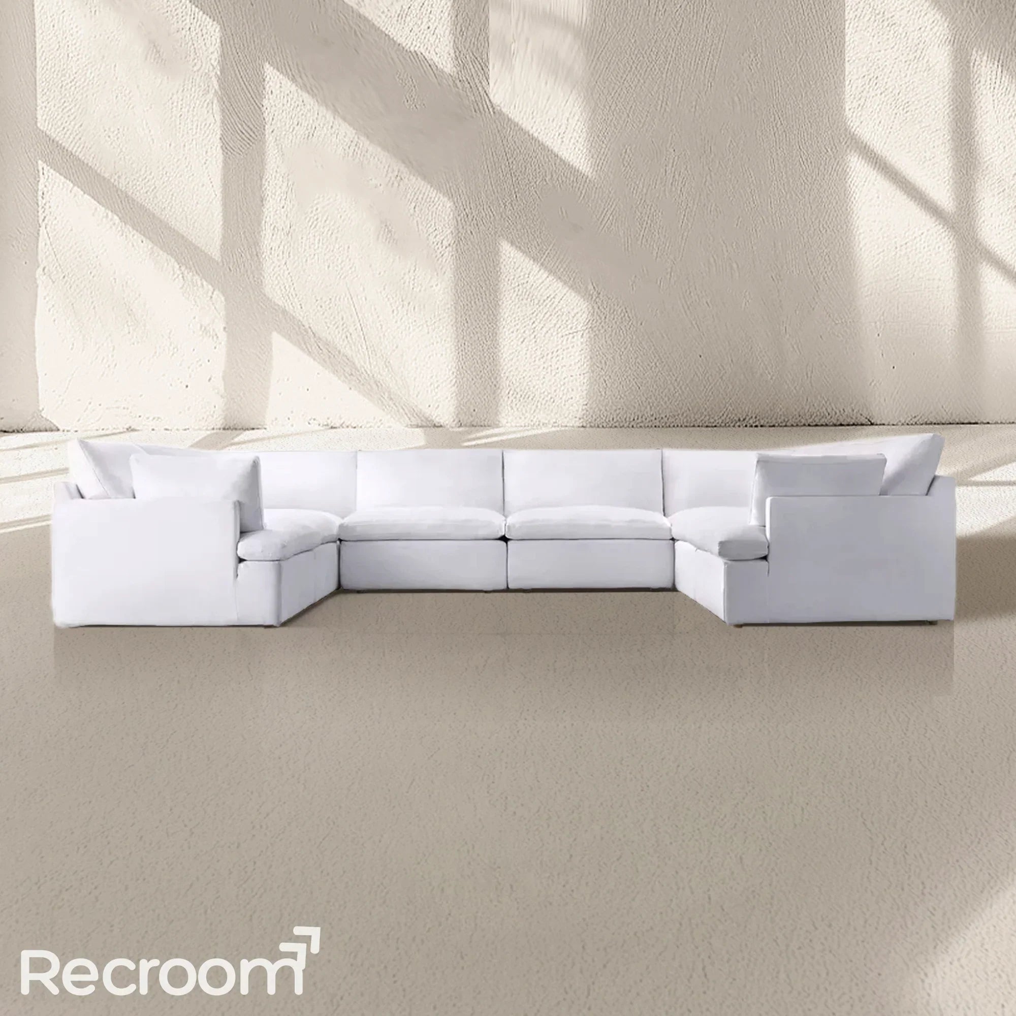 Kloud Modular Track Arm U-Sofa Sectional - Zonesus