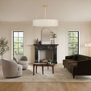 Willamette Round Crystal Chandelier 48" - Zonesus