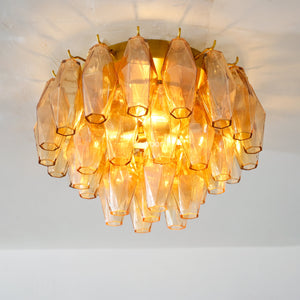 Chia Glass Round Flush Mount 17" - Zonesus