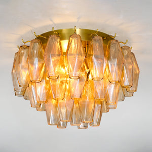 Chia Glass Round Flush Mount 17" - Zonesus