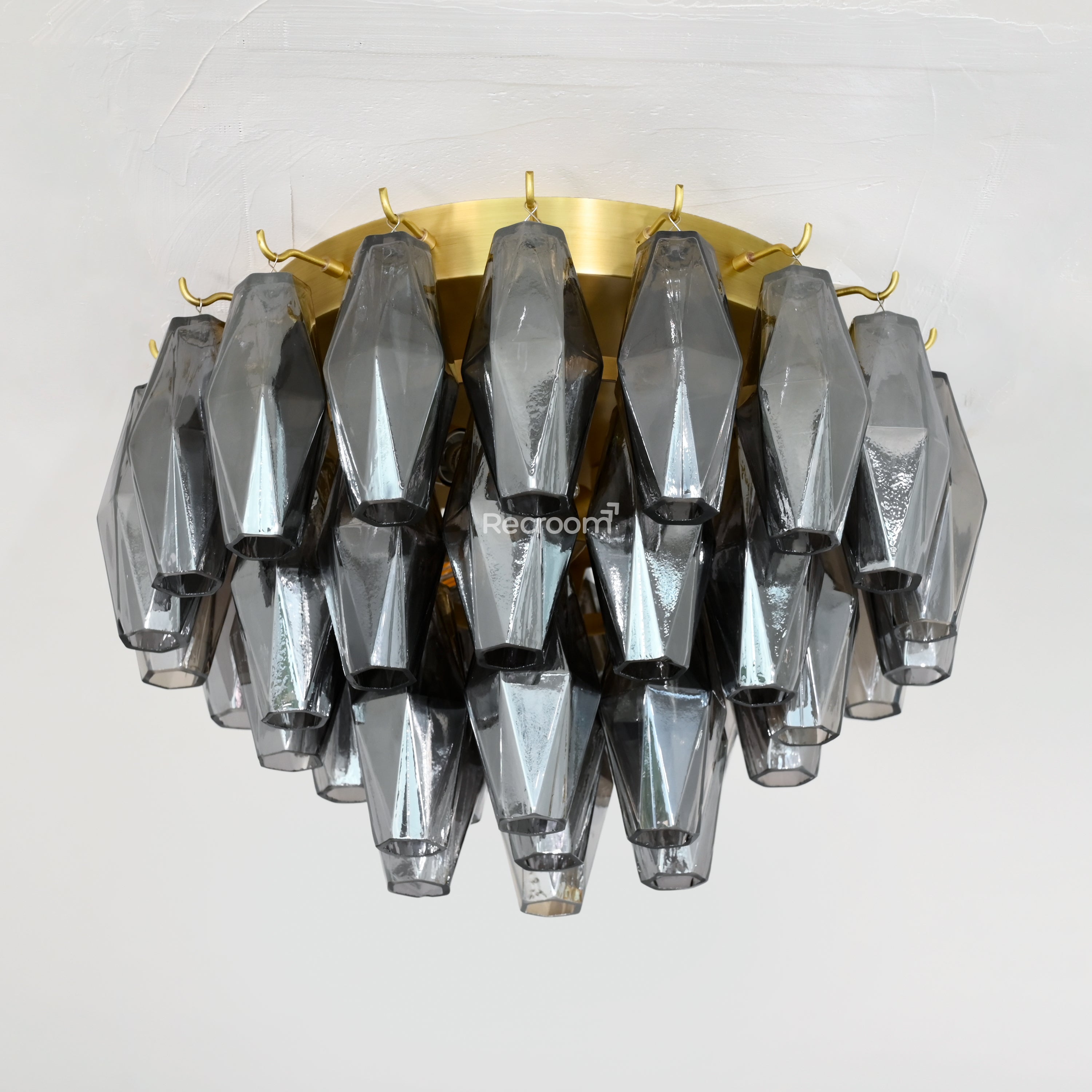 Chia Glass Round Flush Mount 17" - Zonesus