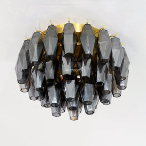 Chia Glass Round Flush Mount 17" - Zonesus