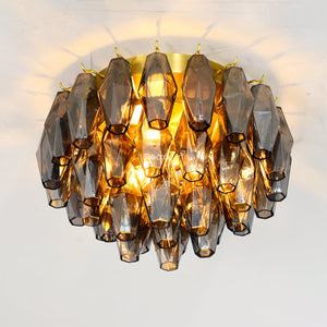 Chia Glass Round Flush Mount 17" - Zonesus