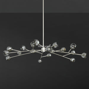 Boulew Crystal Glass Round Chandelier 72" - Zonesus