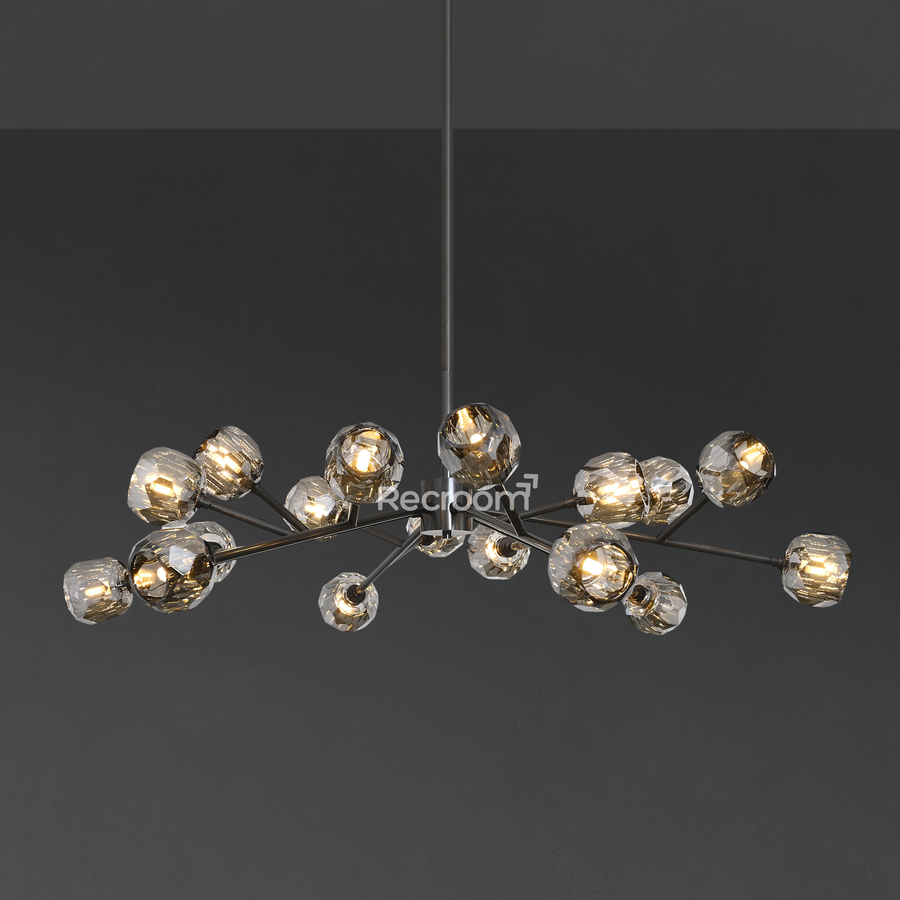 Boulew Crystal Glass Round Chandelier 48" - Zonesus