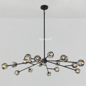 Boulew Crystal Glass Round Chandelier 60" - Zonesus