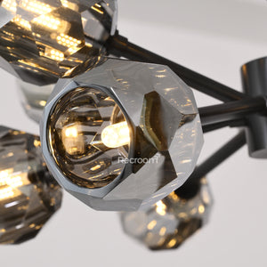 Boulew Crystal Glass Round Chandelier 36" - Zonesus