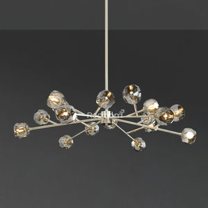 Boulew Crystal Glass Round Chandelier 48" - Zonesus