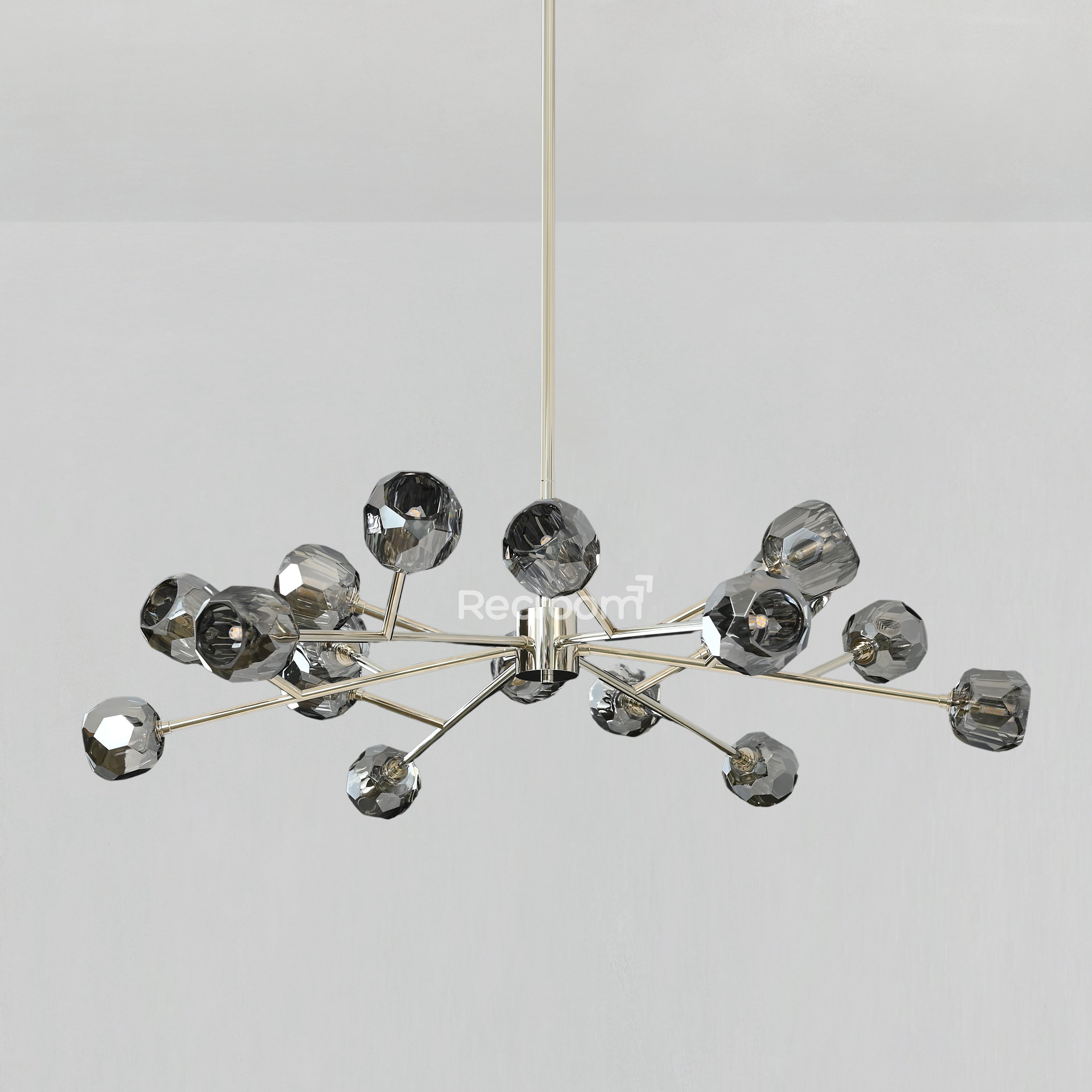 Boulew Crystal Glass Round Chandelier 48" - Zonesus