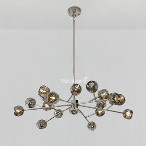Boulew Crystal Glass Round Chandelier 48" - Zonesus