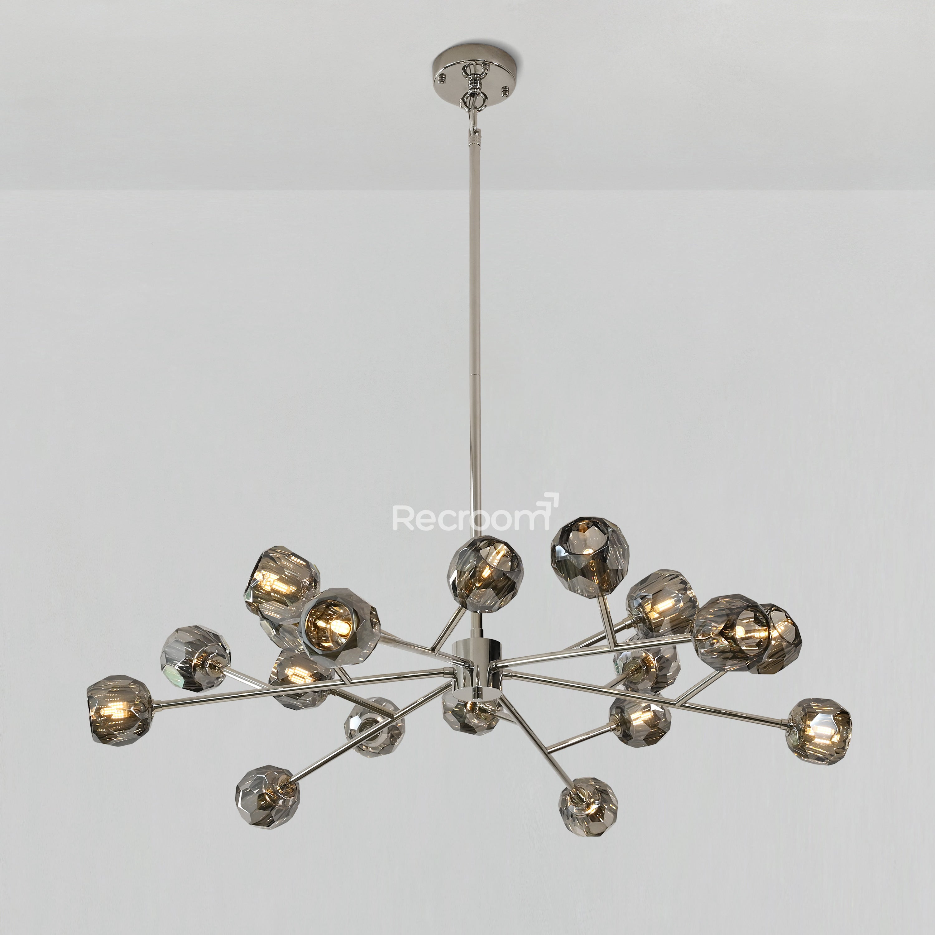 Boulew Crystal Glass Round Chandelier 48" - Zonesus