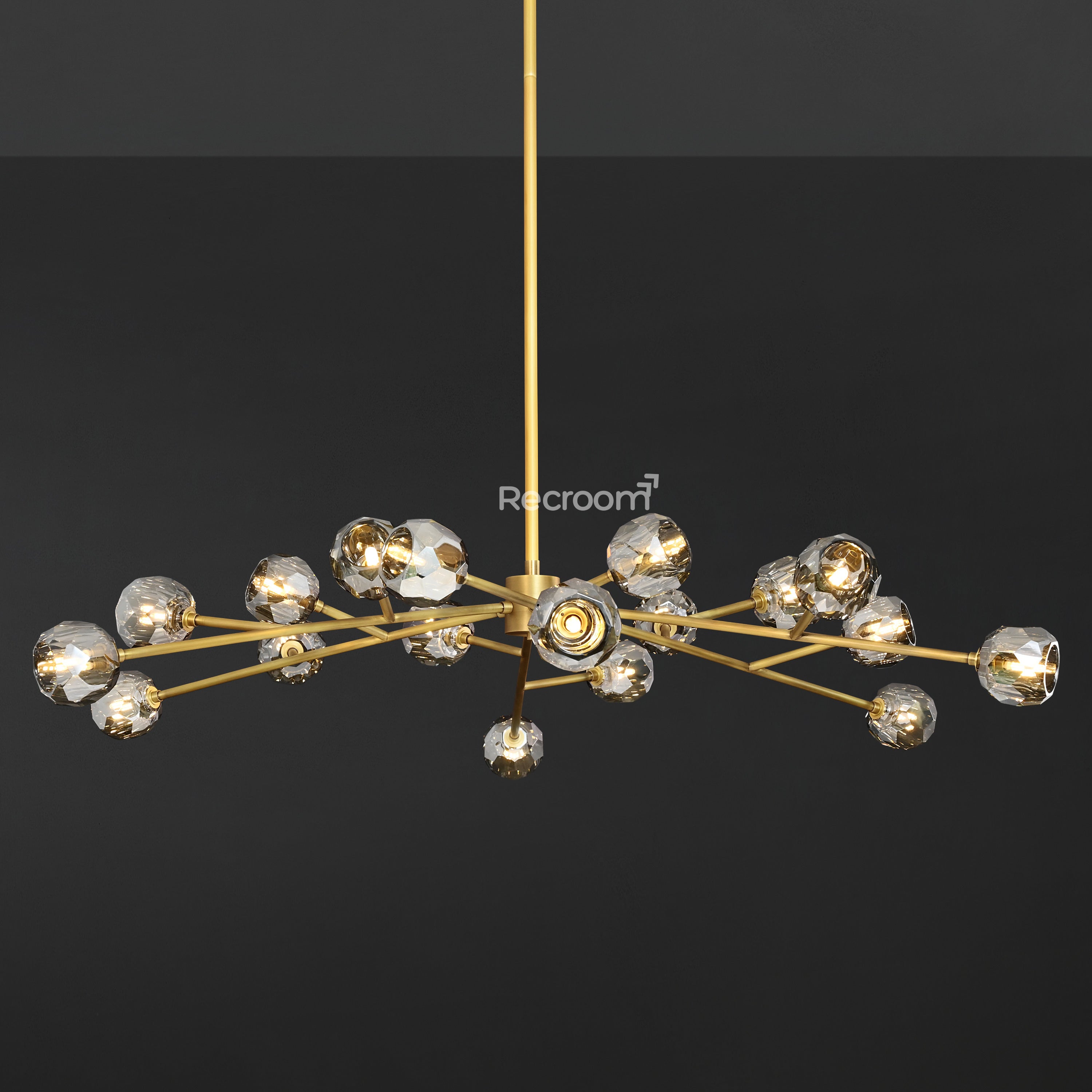 Boulew Crystal Glass Round Chandelier 60" - Zonesus