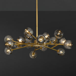 Boulew Crystal Glass Round Chandelier 36" - Zonesus