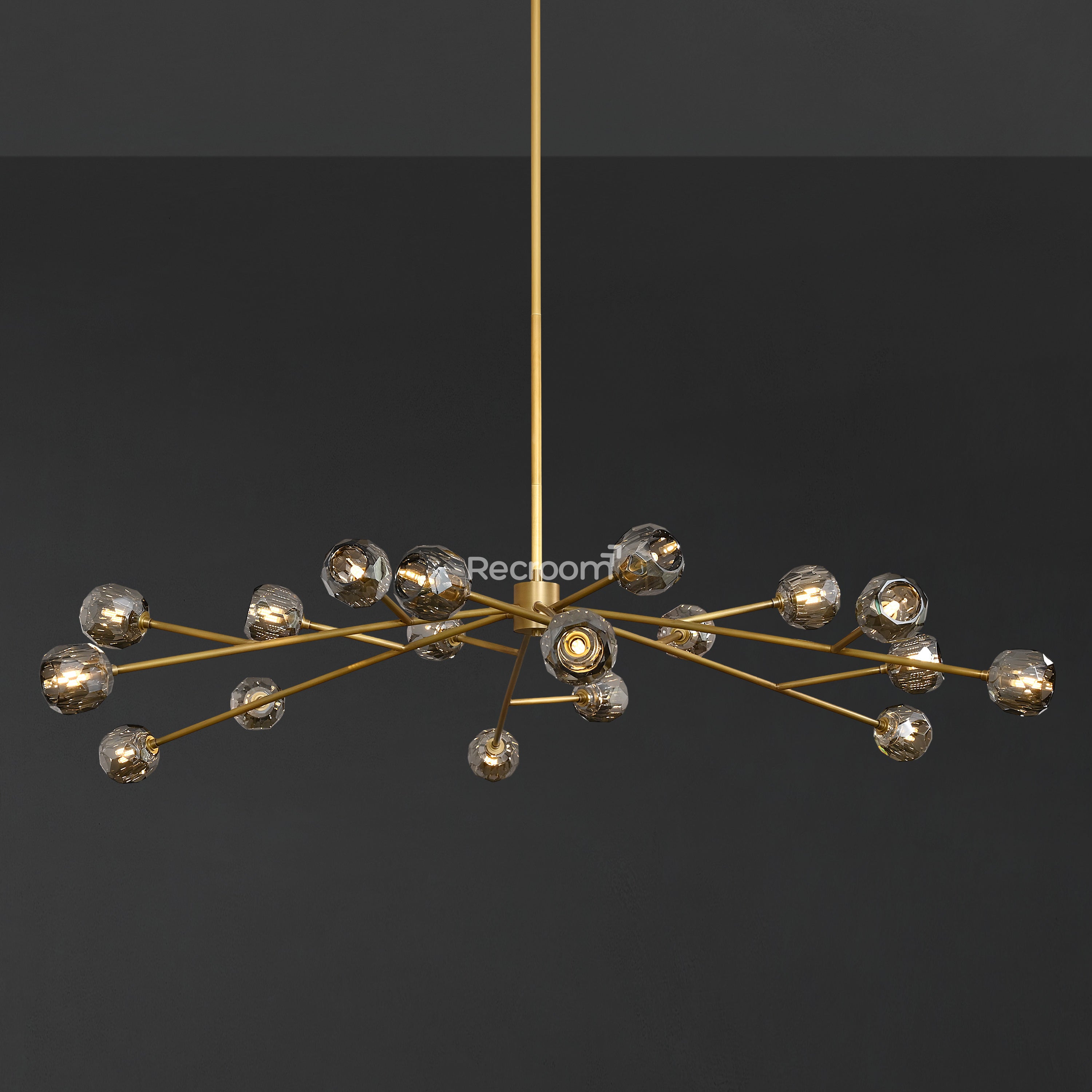 Boulew Crystal Glass Round Chandelier 72" - Zonesus
