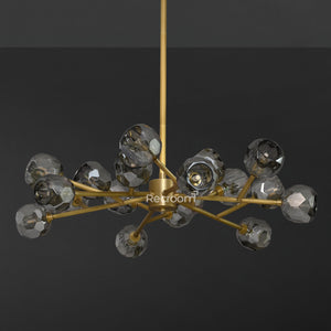 Boulew Crystal Glass Round Chandelier 36" - Zonesus