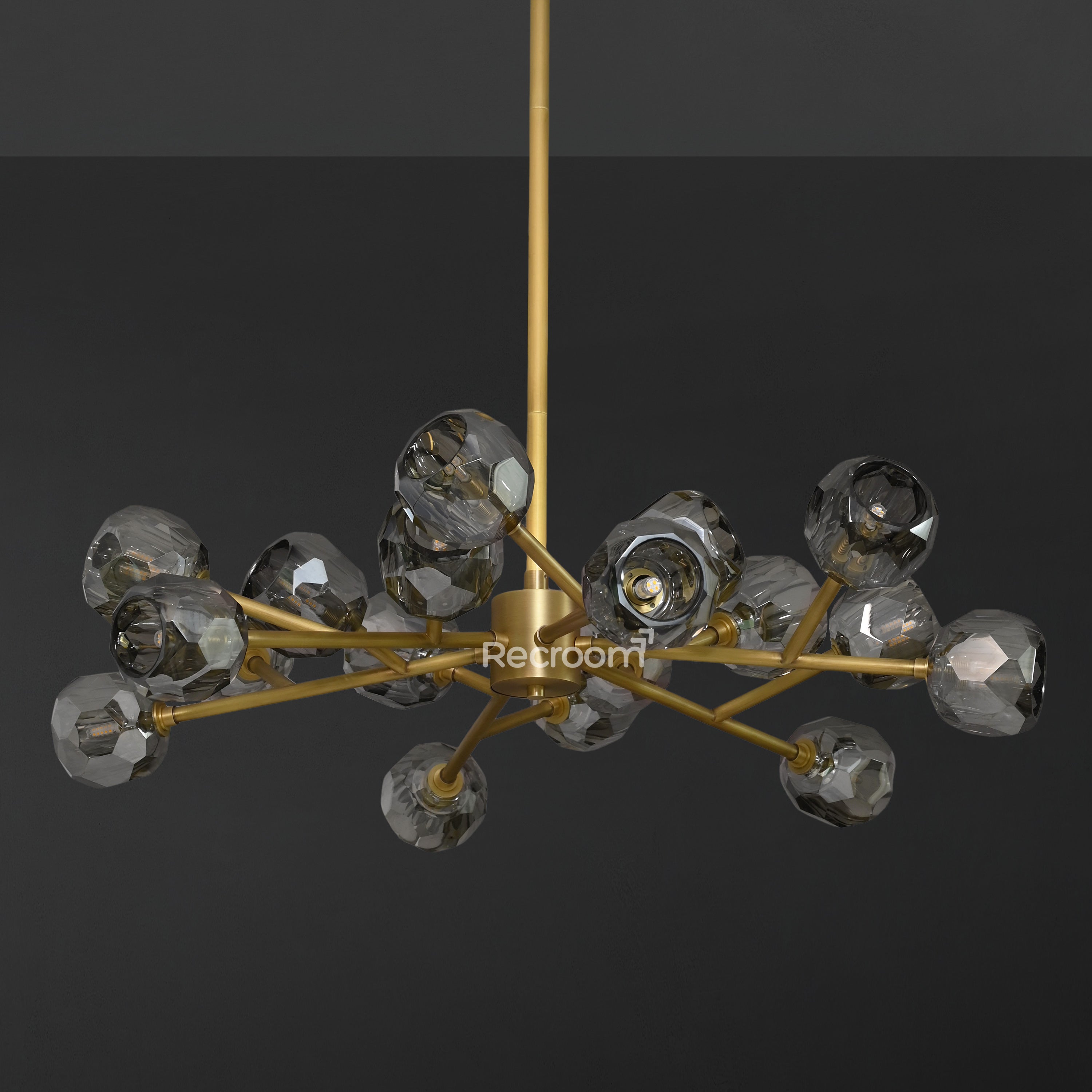 Boulew Crystal Glass Round Chandelier 36" - Zonesus