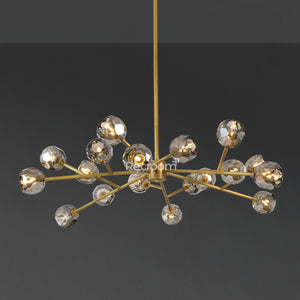 Boulew Crystal Glass Round Chandelier 48" - Zonesus