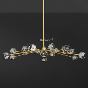 Boulew Crystal Glass Round Chandelier 60" - Zonesus