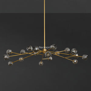 Boulew Crystal Glass Round Chandelier 72" - Zonesus