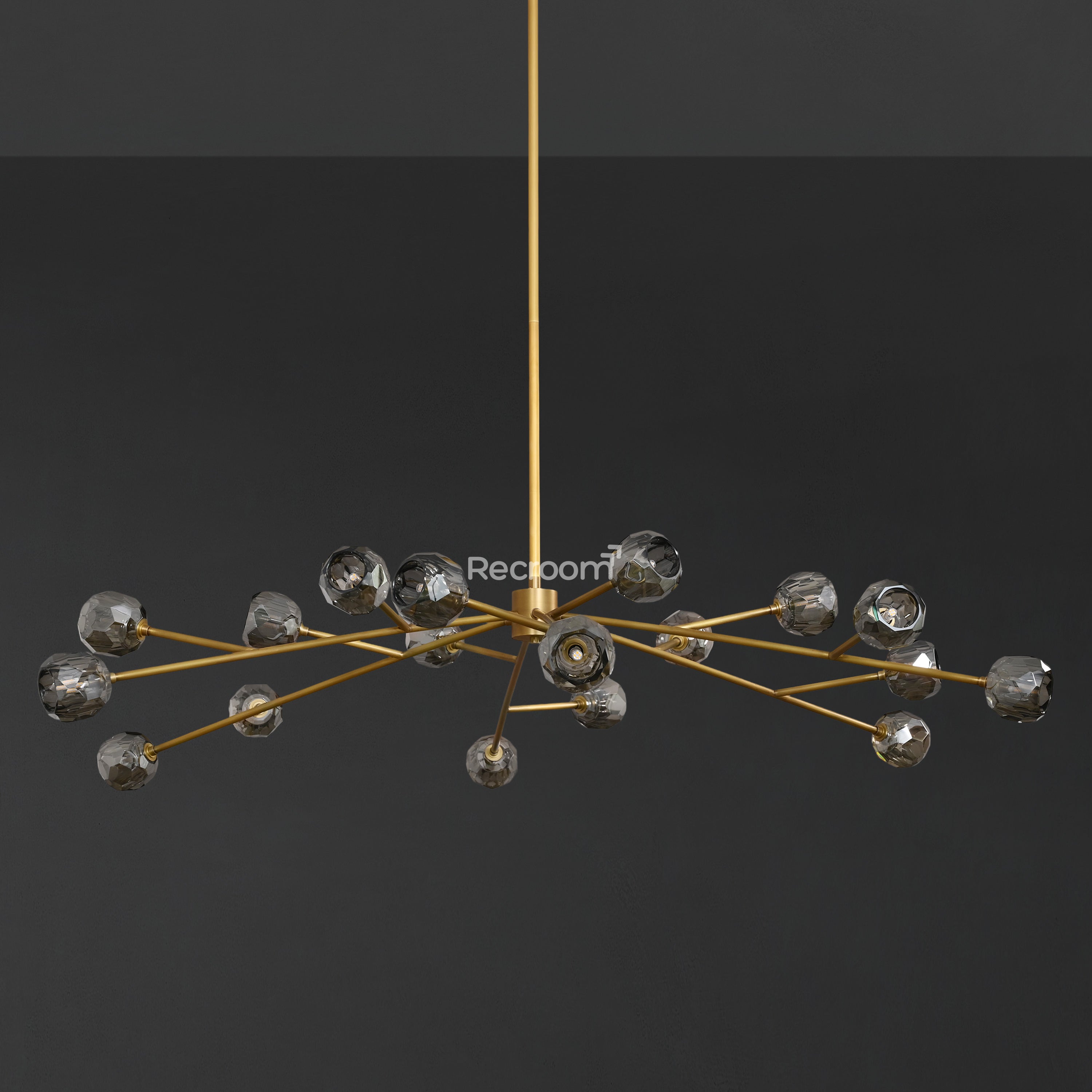 Boulew Crystal Glass Round Chandelier 72" - Zonesus
