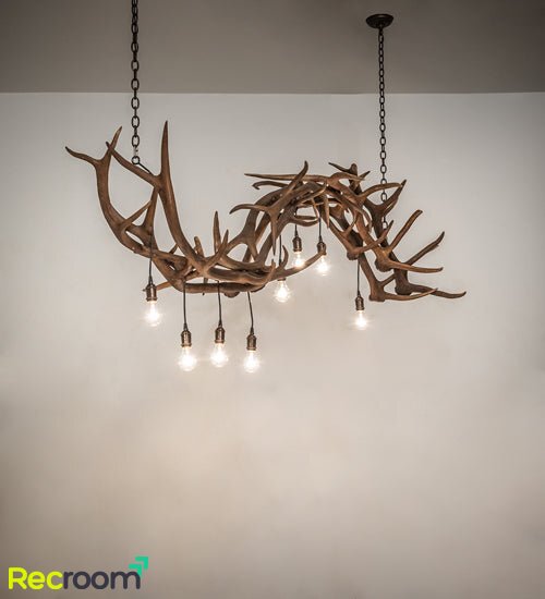 74" Long Antlers 8 Light Oblong Chandelier - Zonesus