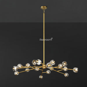Boulew Crystal Glass Round Chandelier 60" - Zonesus