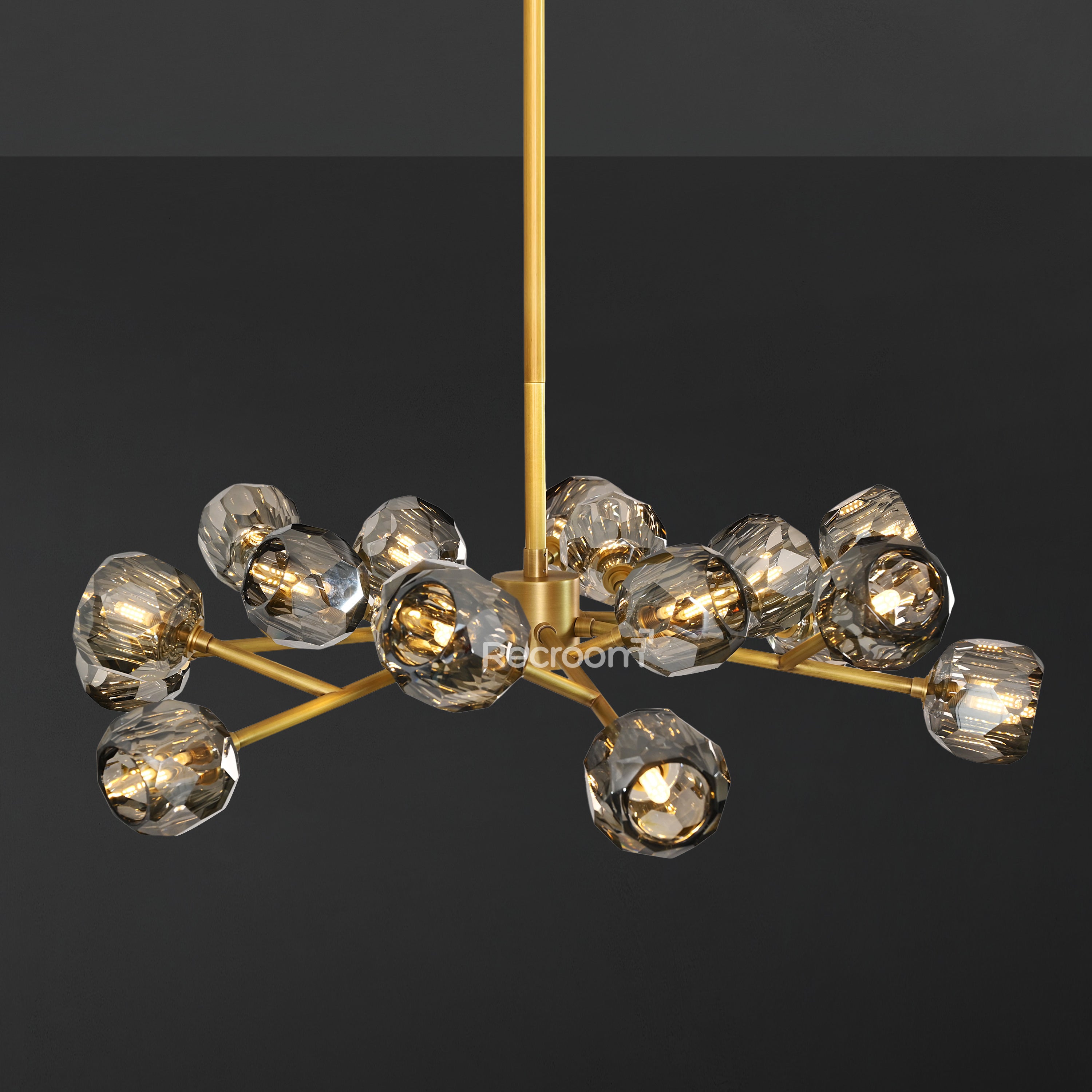 Boulew Crystal Glass Round Chandelier 36" - Zonesus