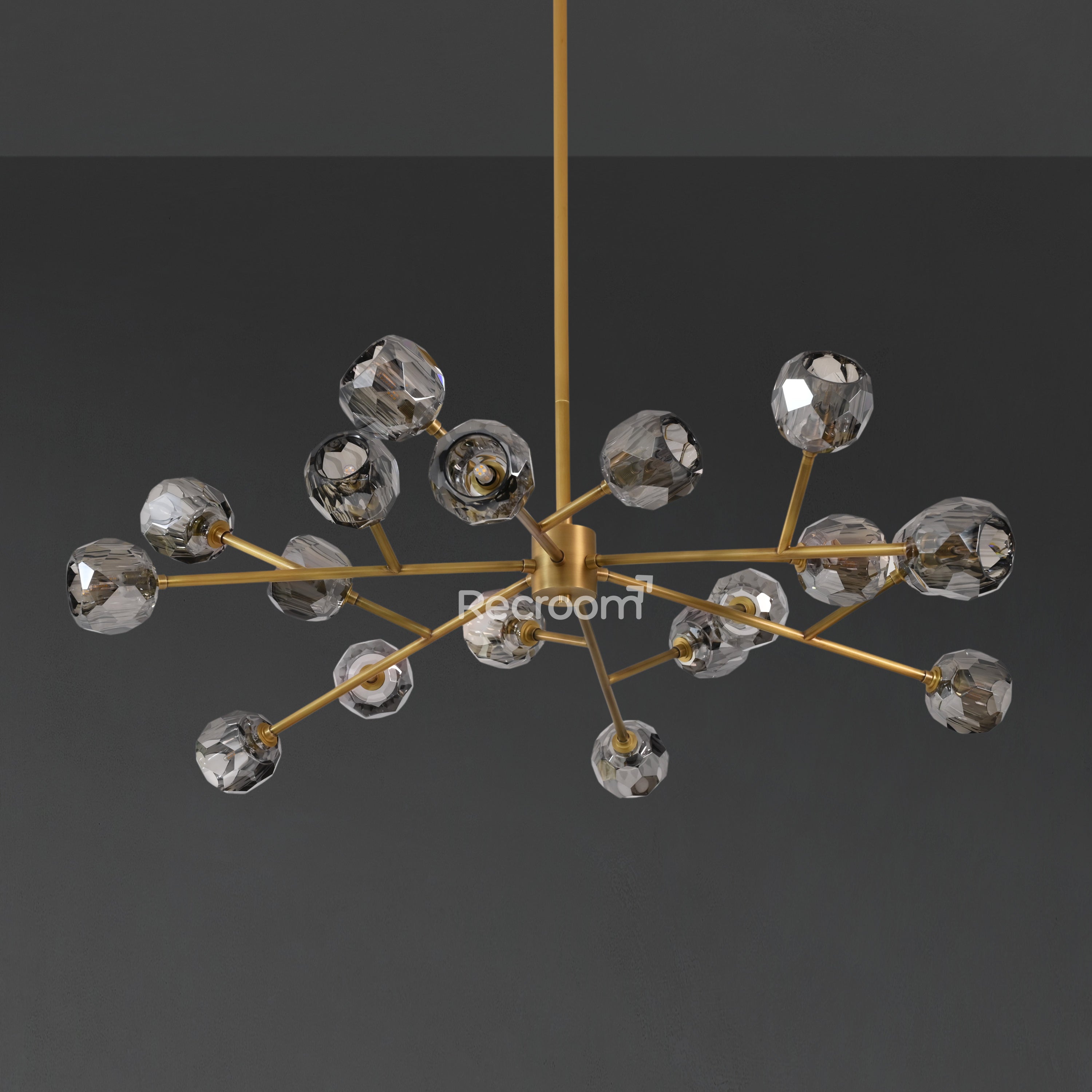 Boulew Crystal Glass Round Chandelier 48" - Zonesus
