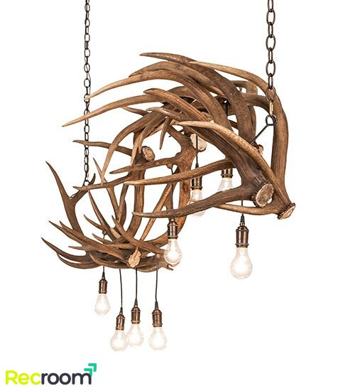 74" Long Antlers 8 Light Oblong Chandelier - Zonesus
