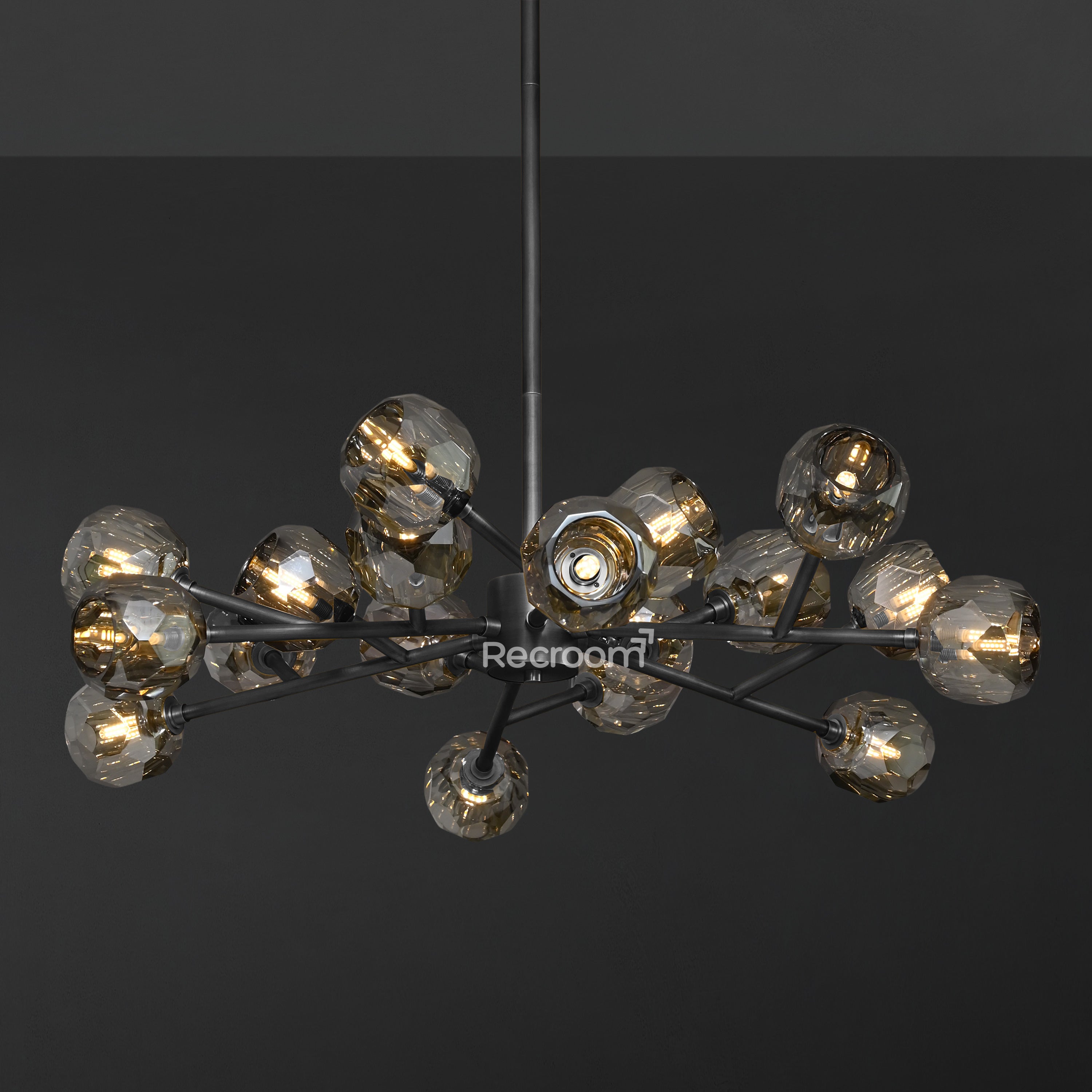 Boulew Crystal Glass Round Chandelier 36" - Zonesus