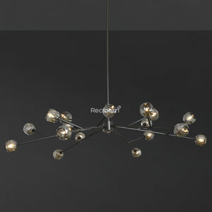 Boulew Crystal Glass Round Chandelier 72" - Zonesus