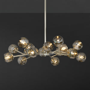 Boulew Crystal Glass Round Chandelier 36" - Zonesus