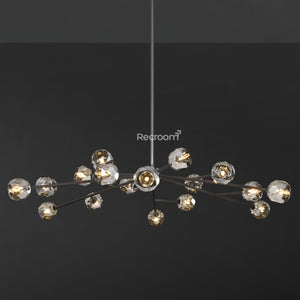 Boulew Crystal Glass Round Chandelier 60" - Zonesus