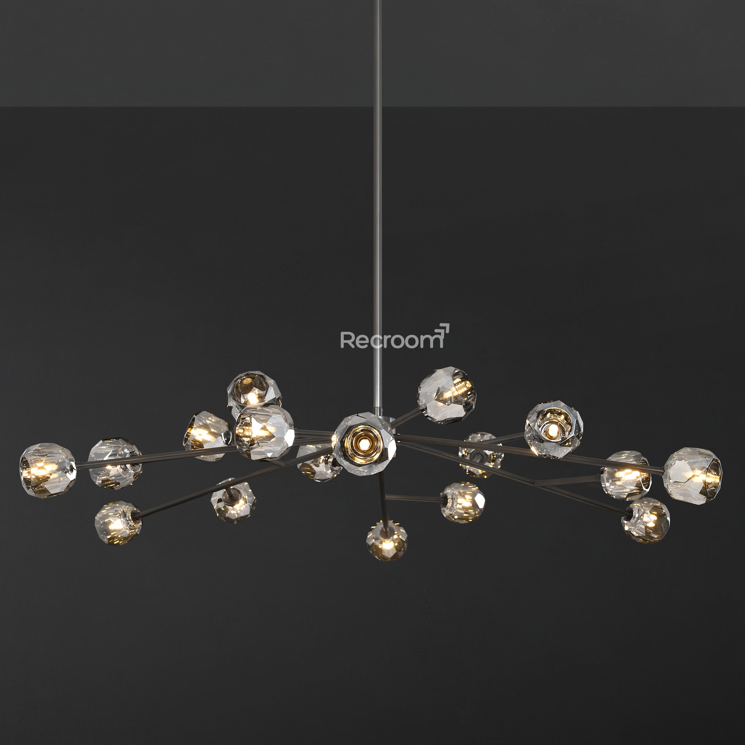 Boulew Crystal Glass Round Chandelier 60" - Zonesus
