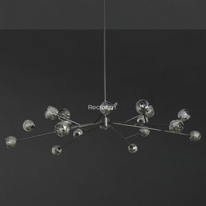 Boulew Crystal Glass Round Chandelier 72" - Zonesus