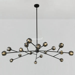 Boulew Crystal Glass Round Chandelier 72" - Zonesus