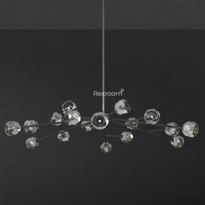 Boulew Crystal Glass Round Chandelier 60" - Zonesus