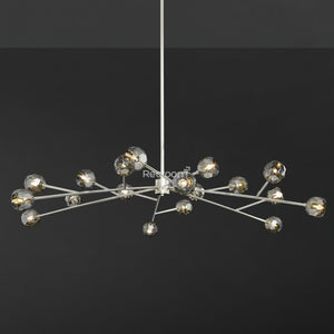 Boulew Crystal Glass Round Chandelier 72" - Zonesus
