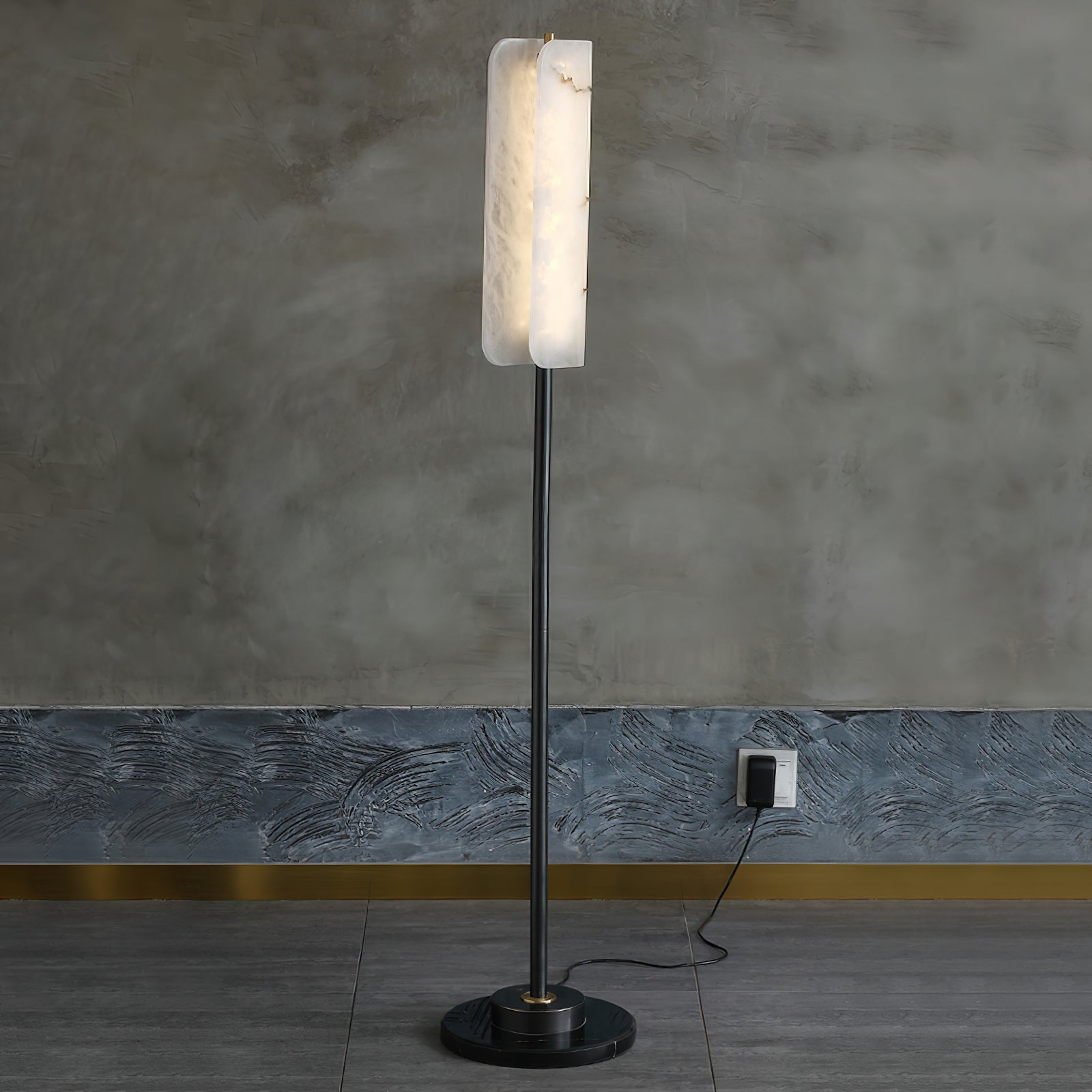 Years Alabaster Floor Lamp - Zonesus