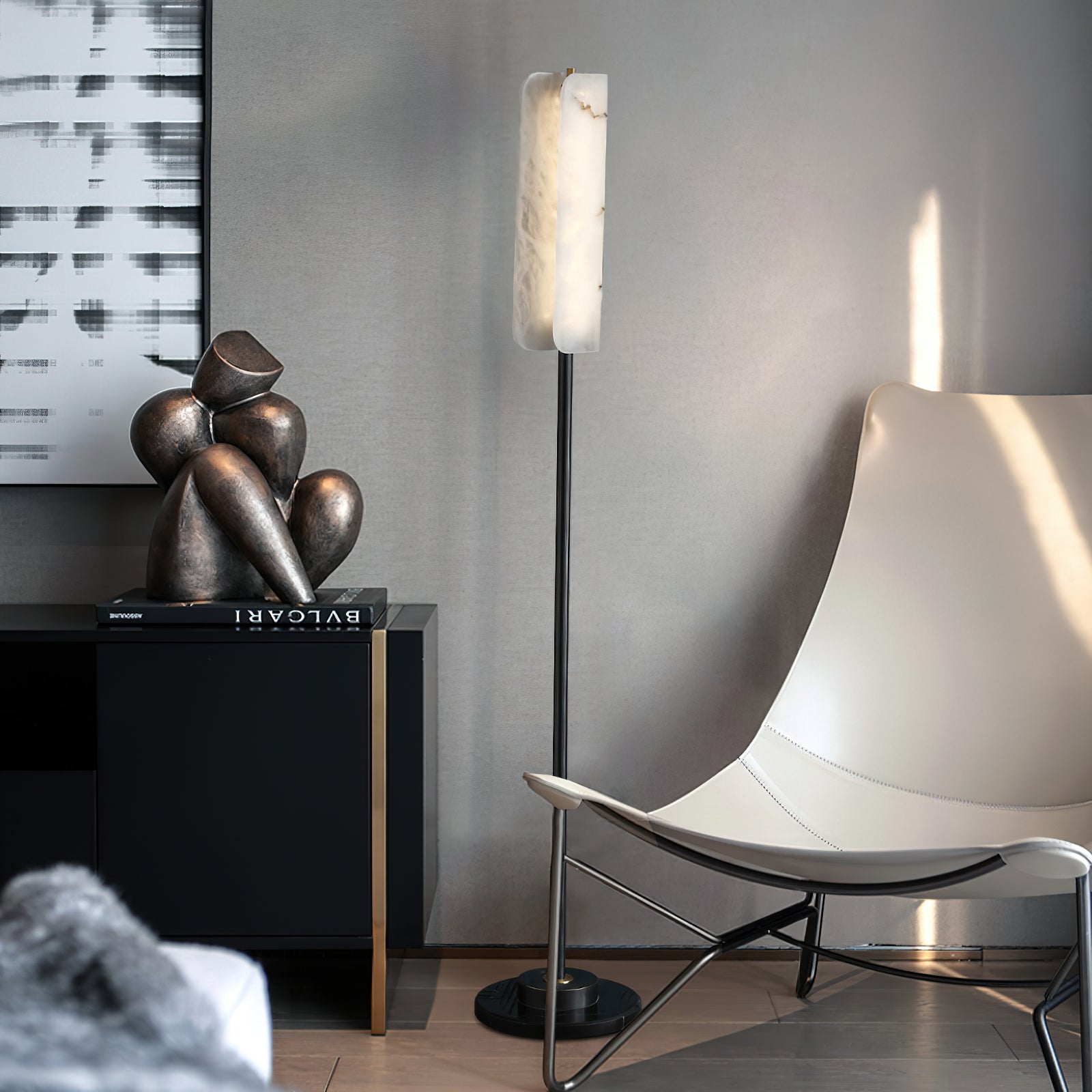 Years Alabaster Floor Lamp - Zonesus