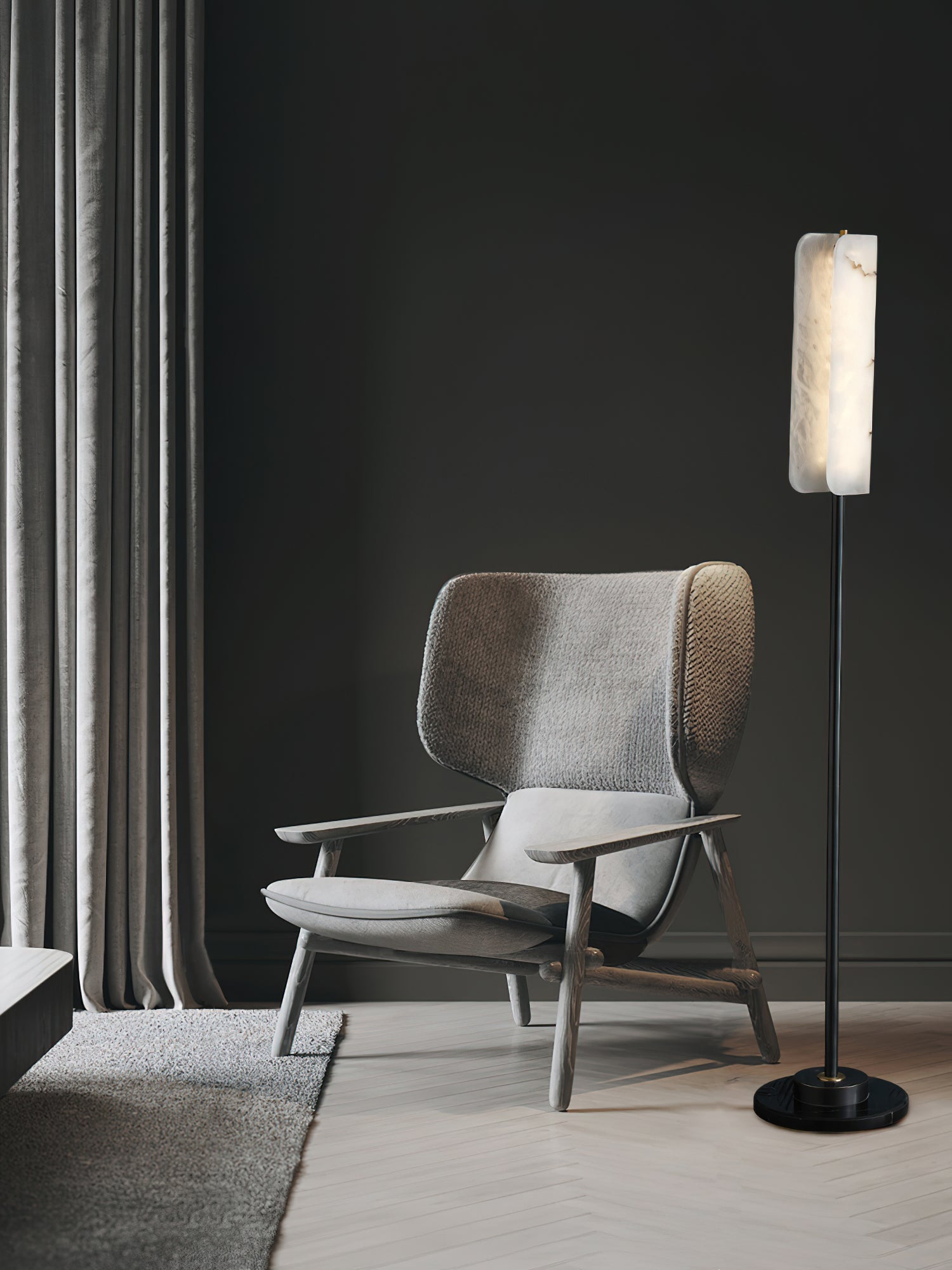 Years Alabaster Floor Lamp - Zonesus