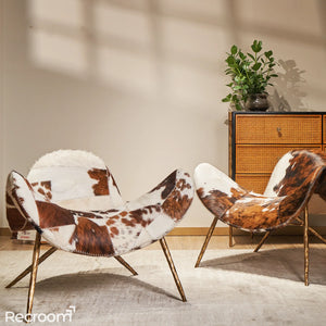 Thaddeo Milk Coffee Fur Lounge Chair - Zonesus