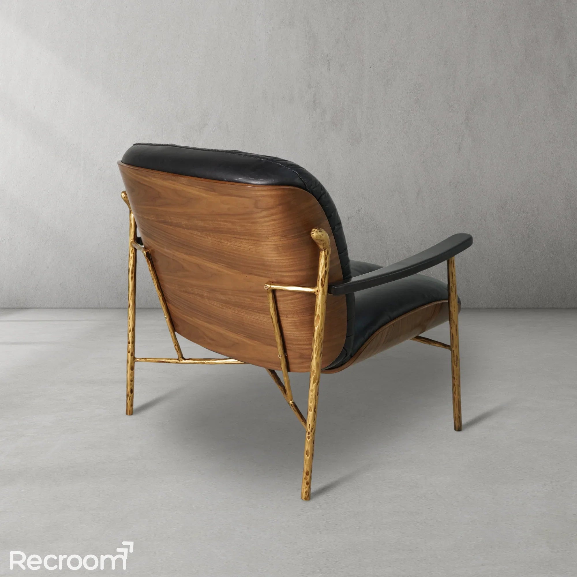 Thaddeo Black Leather Accent Chairs - Zonesus