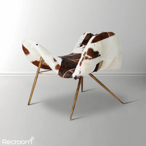 Thaddeo Milk Coffee Fur Lounge Chair - Zonesus