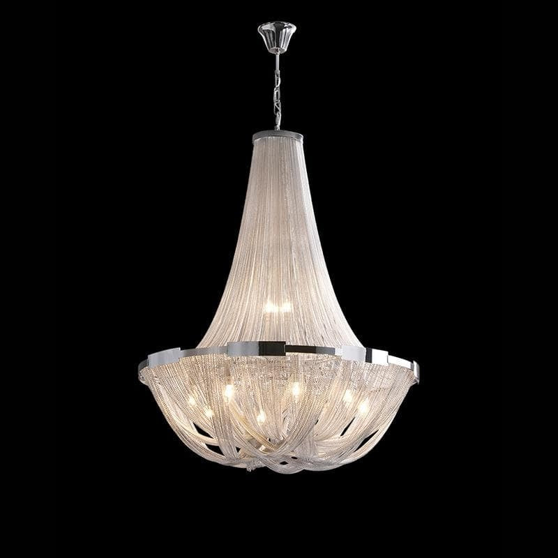 Alisa Luxury Plated Aluminum Chain Tassel Chandelier Diameter 24" 31" - Zonesus